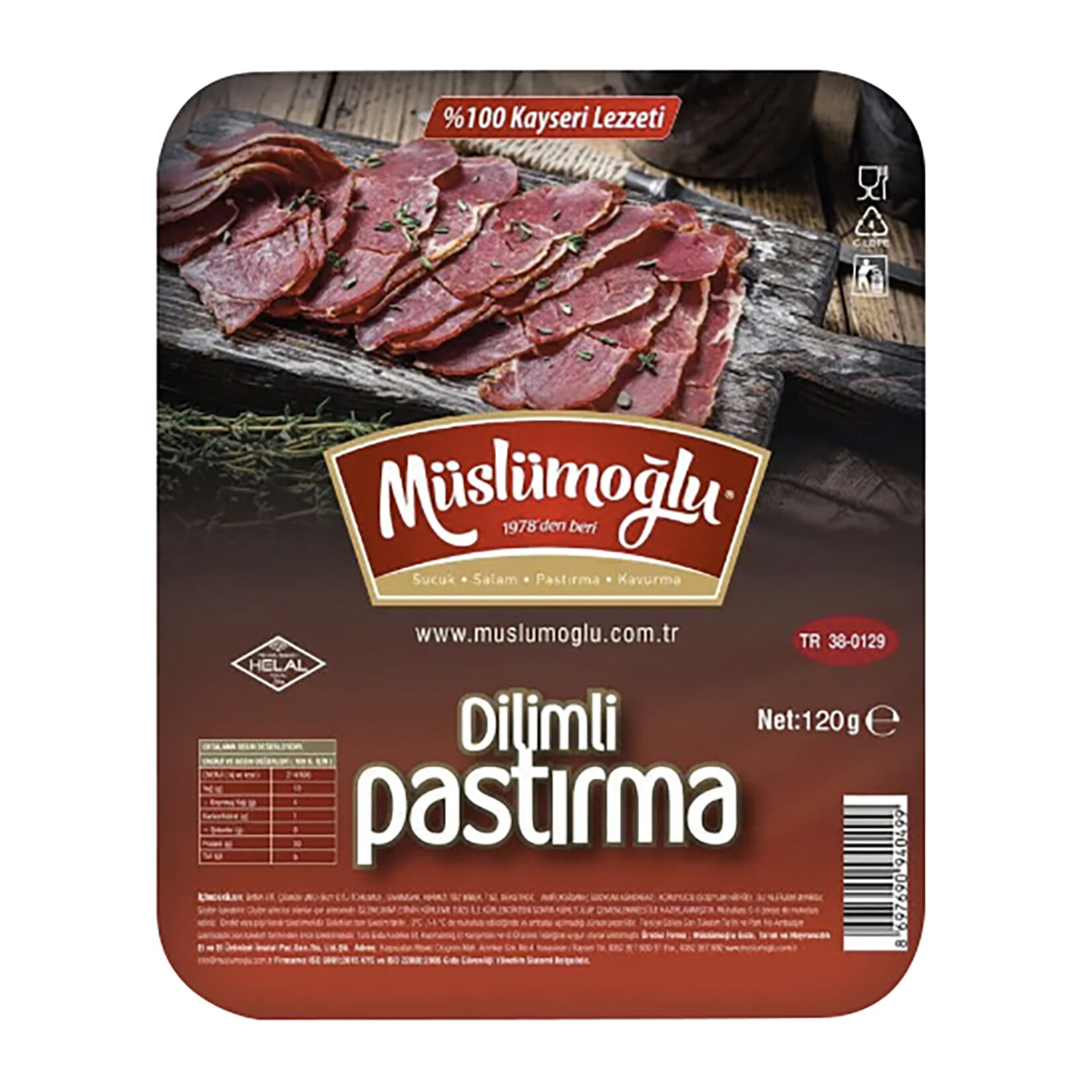 Müslümoğlu Dilimli Pastırma 120 G