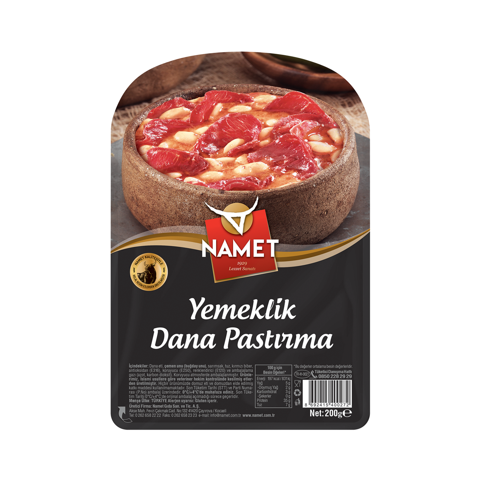 Namet Dilimli Yemeklik Pastırma 200 G