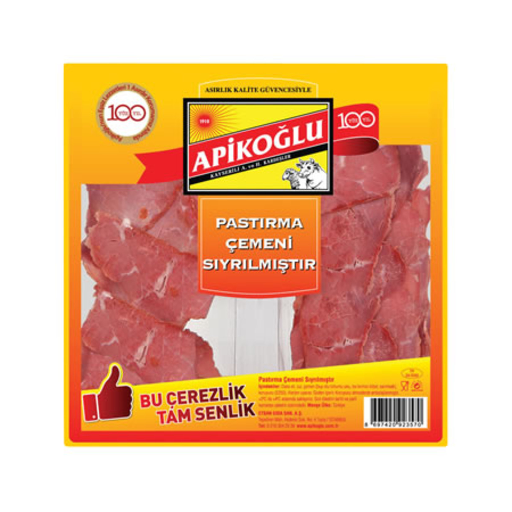 Apikoğlu Çerezlik Pastırma 100 G