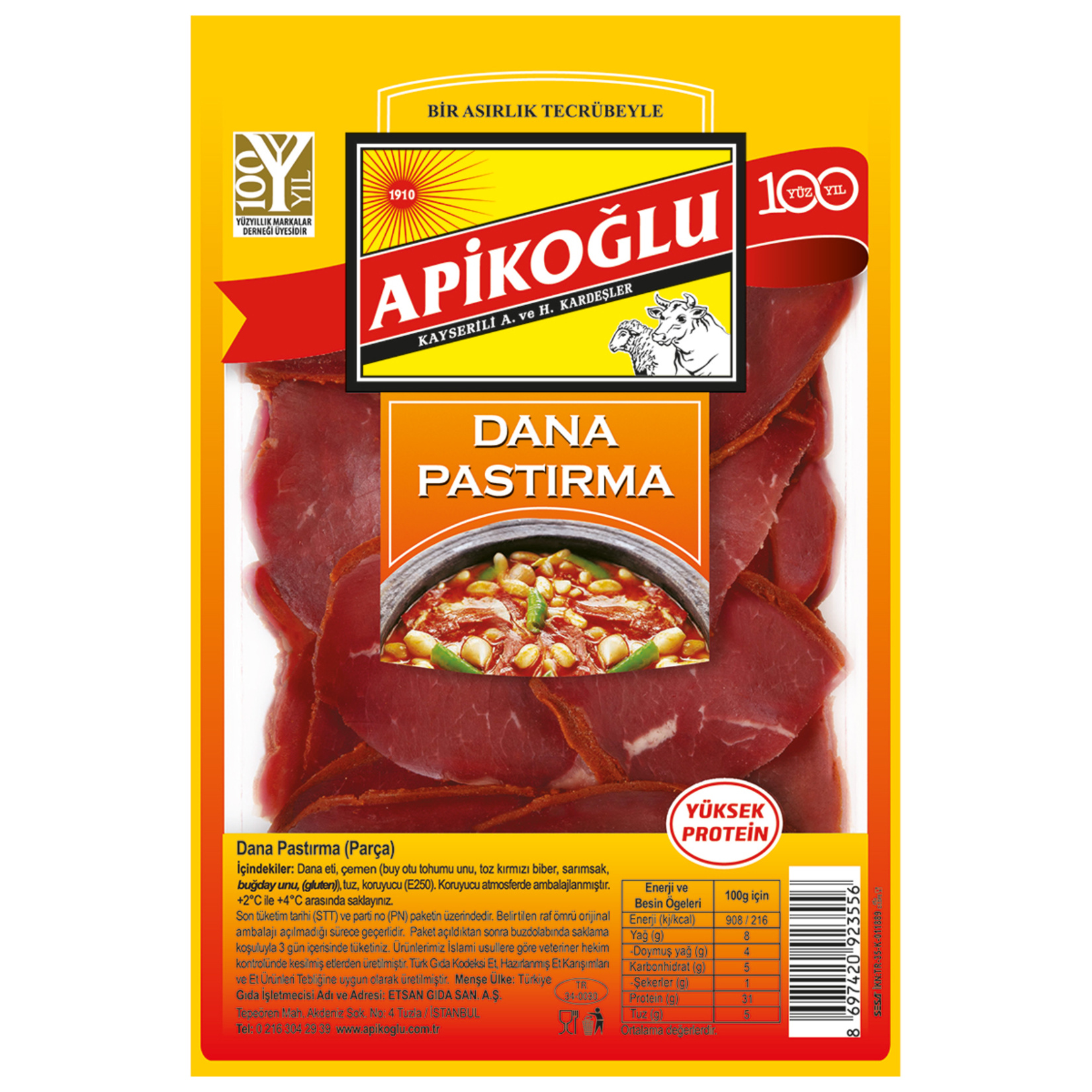 Apikoğlu Parça Pastırma 80 G