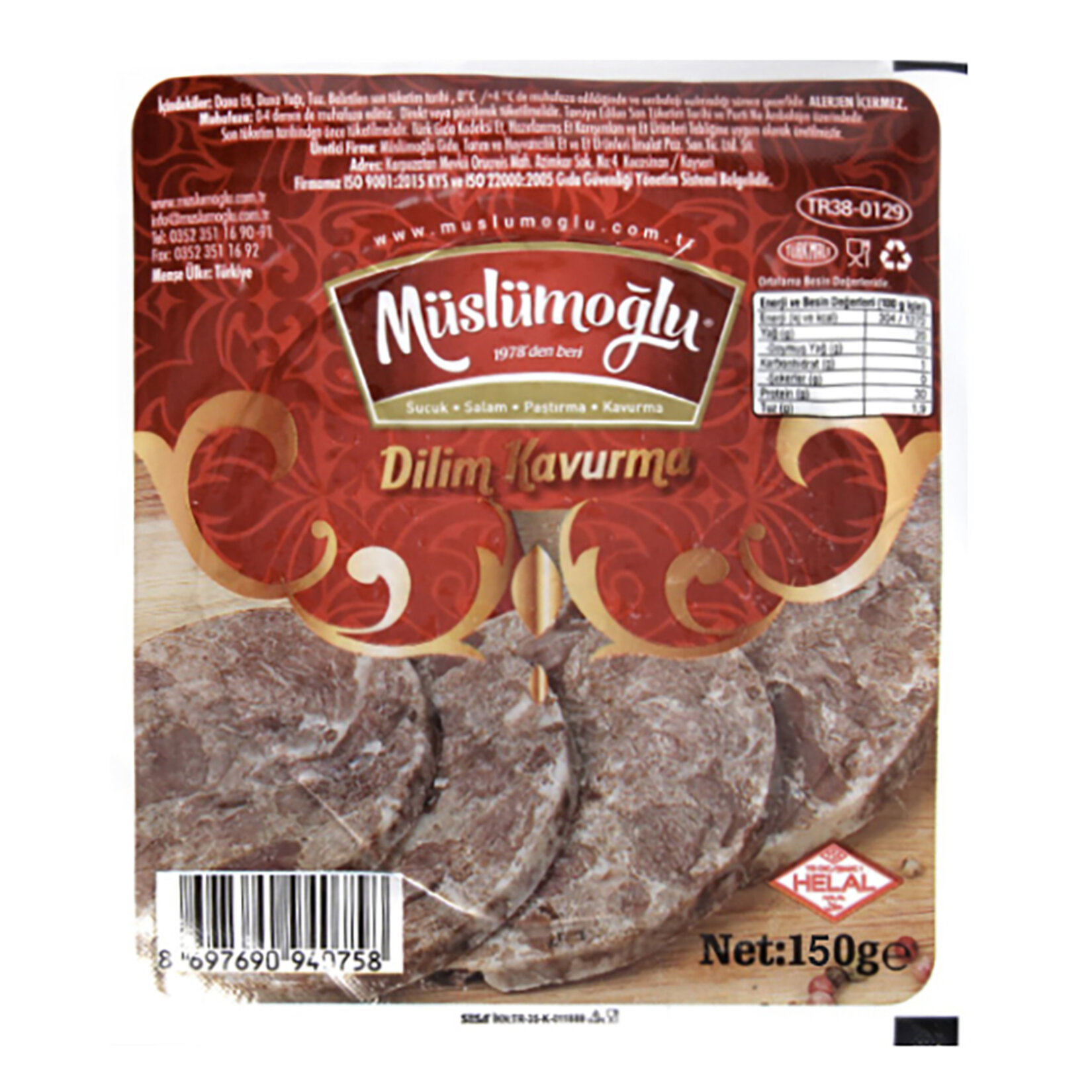 Müslümoğu Dilim Dana Kavurma 150 G