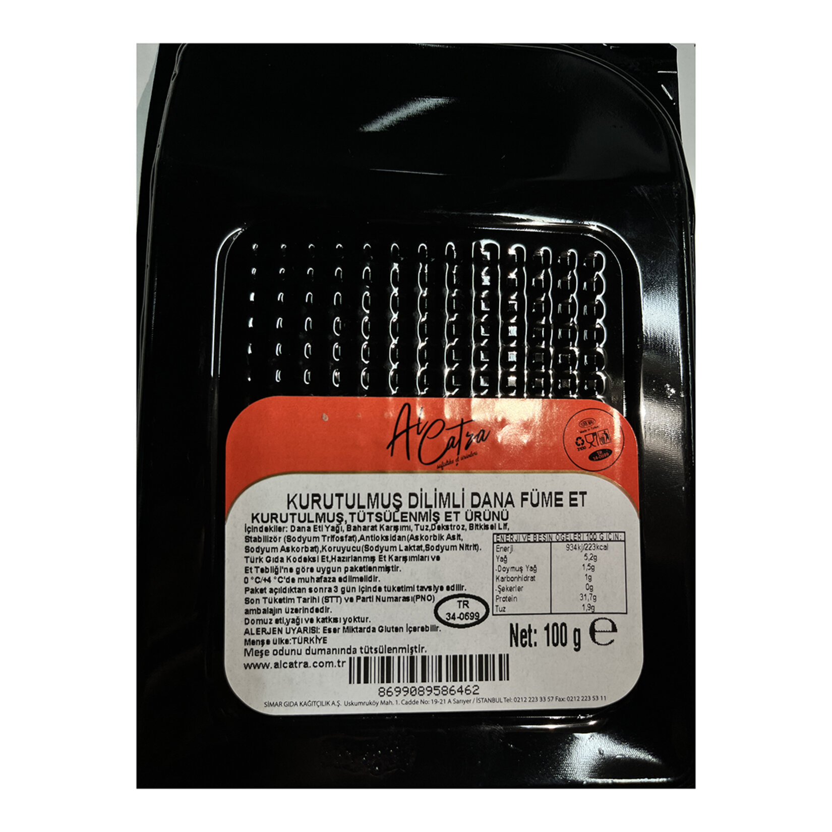 Alcatra Kurutulmuş Dilimli Dana Füme Et 100 G - Görsel 2