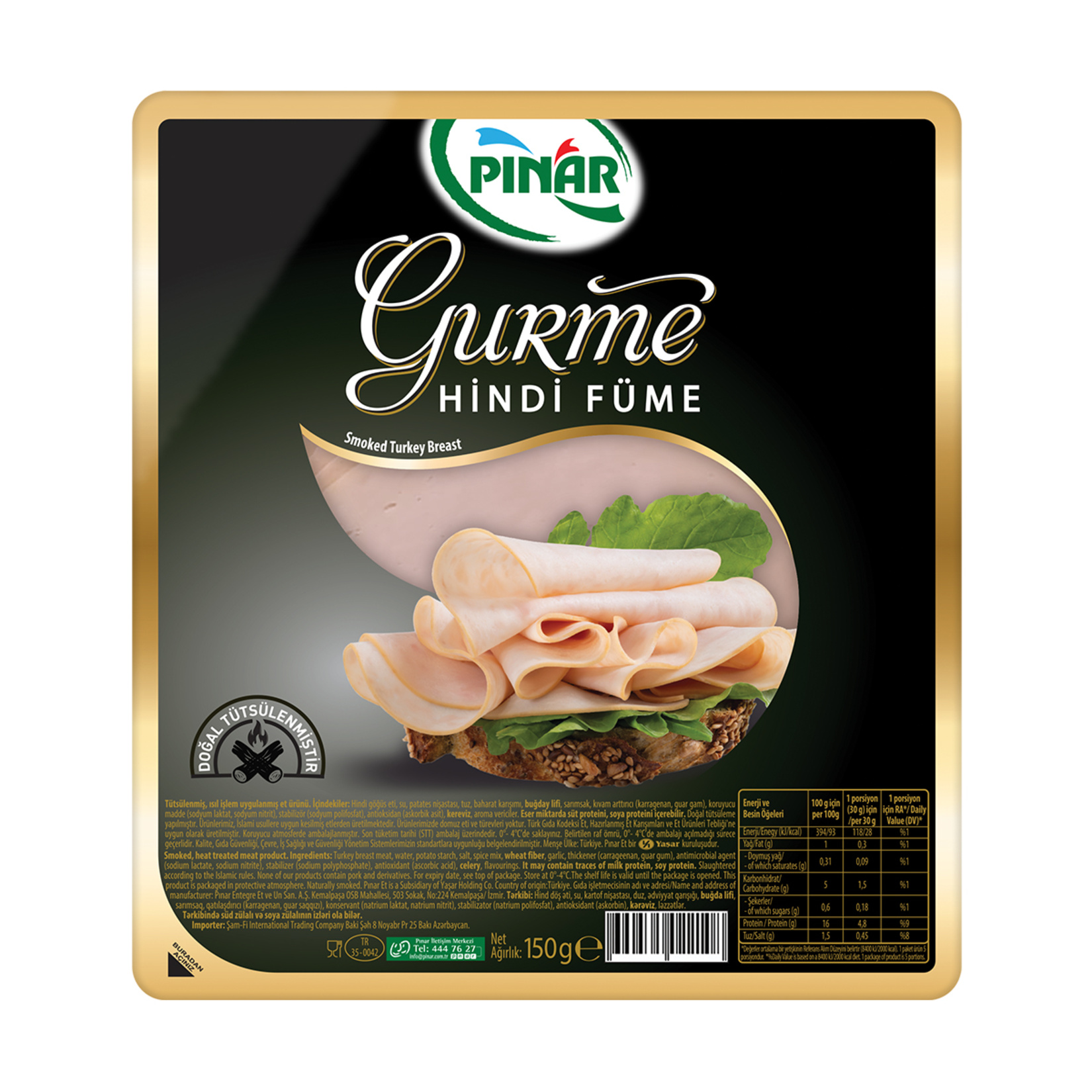 Pınar Füme Hindi Gurme 150 G