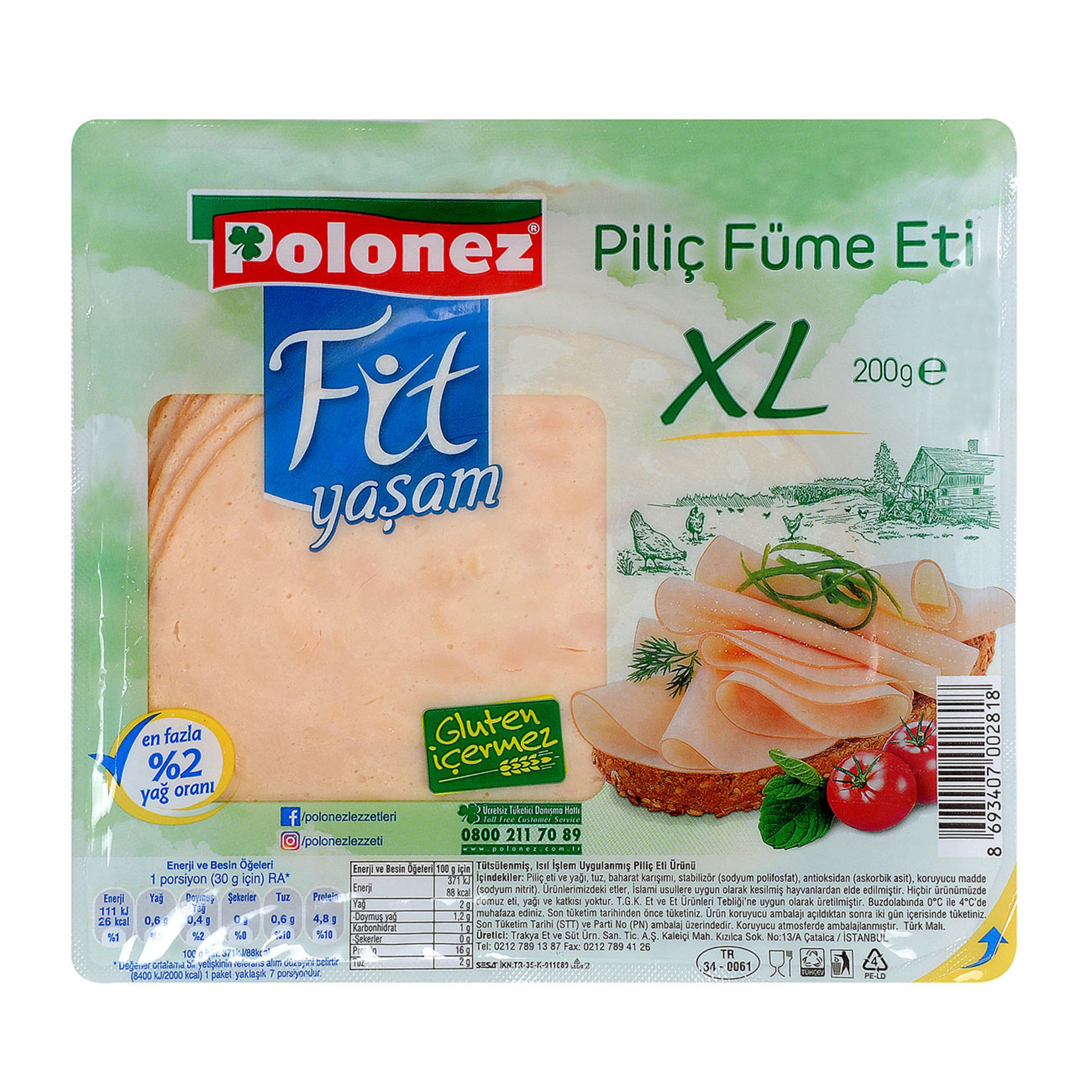Polonez Piliç Füme Eti 200 G