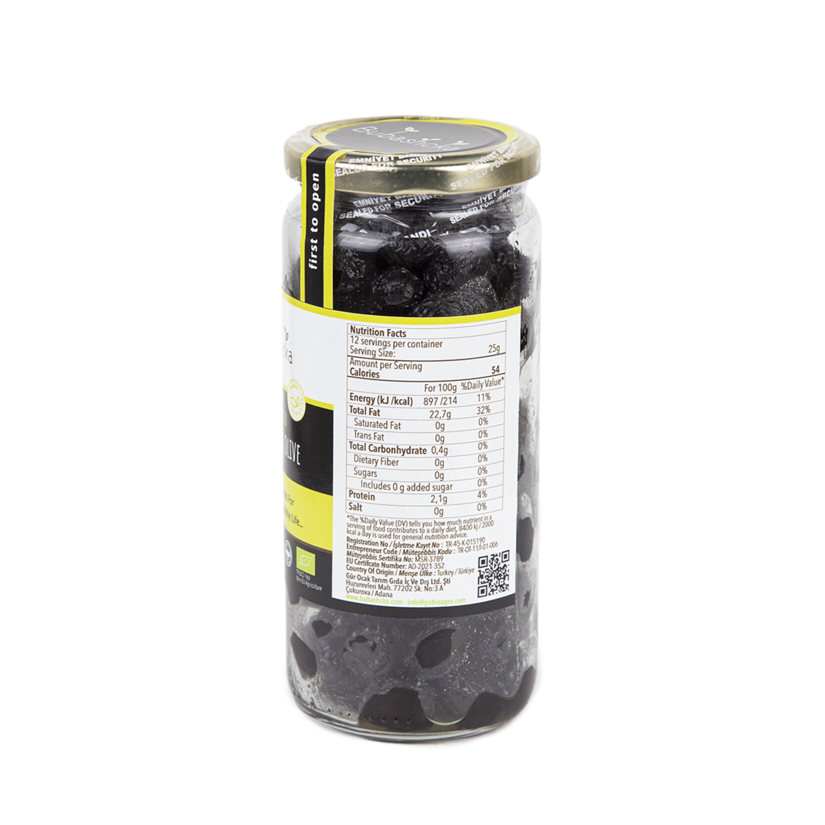 Bubashcka Doğal Kurutulmuş Siyah Zeytin 310 G - Görsel 2