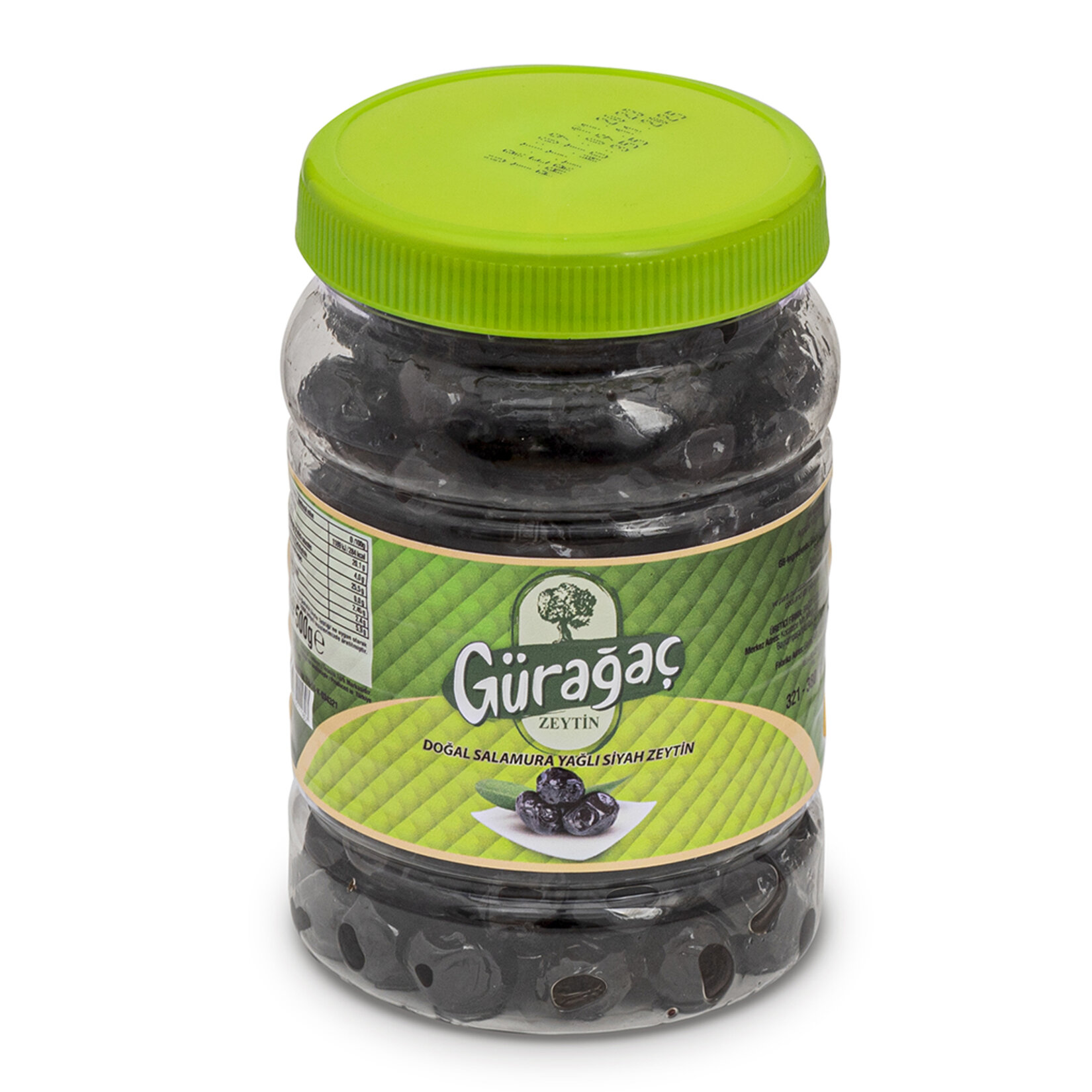 Gürağaç Doğal Siyah Zeytin 321 380 500 G