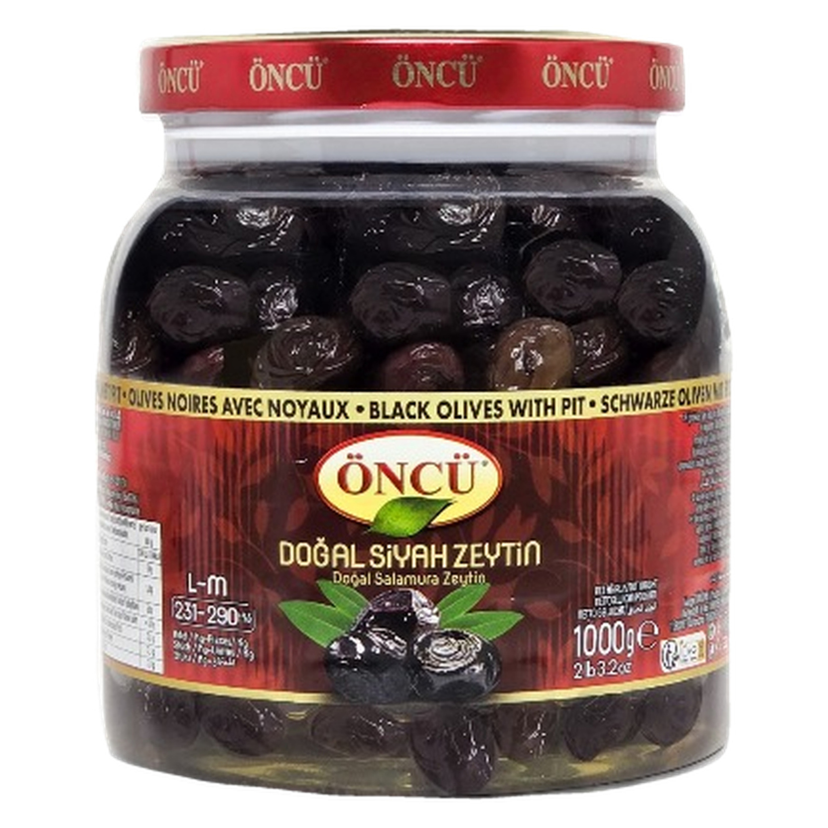 Öncü Siyah Yağlı Zeytin L-M 1 Kg