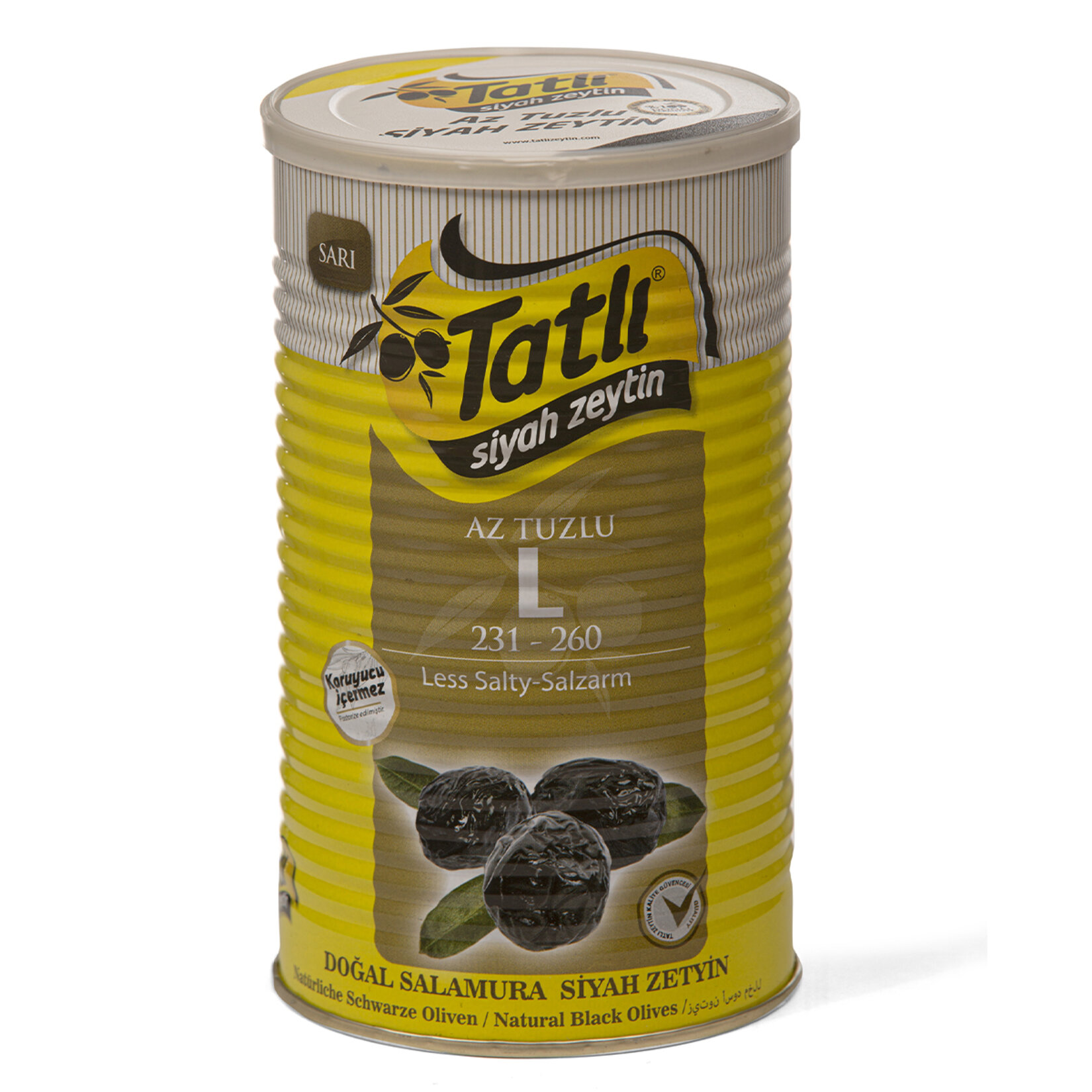 Tatlı  Az Tuzlu Siyah Zeytin 231-260 Ad/Kg 800 G