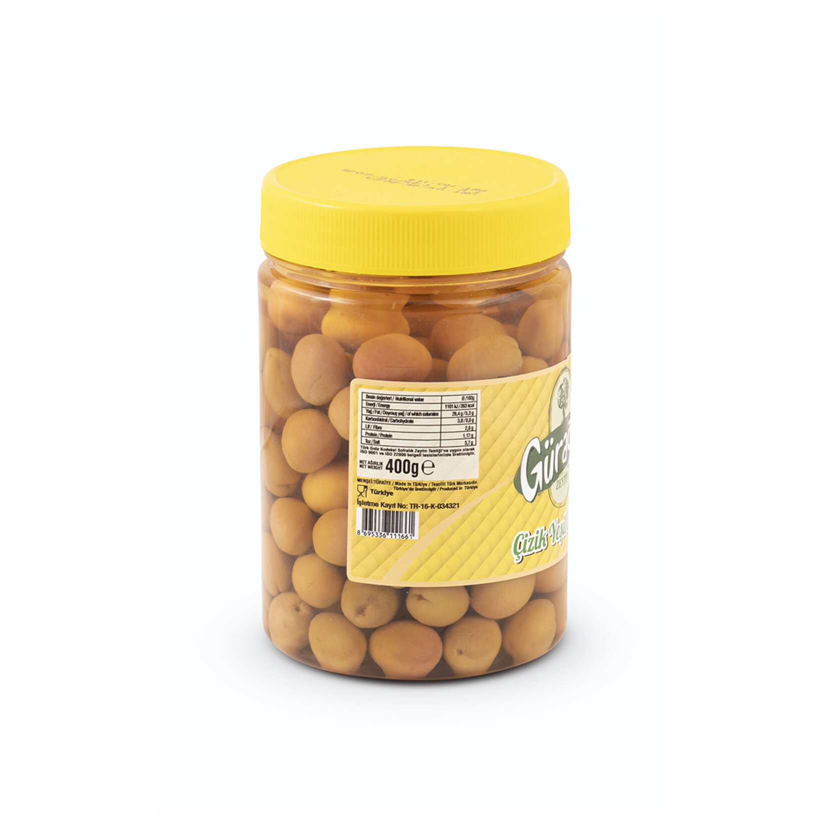 Gürağaç Çizik Yeşil Zeytin Süzme 400 G - Görsel 2