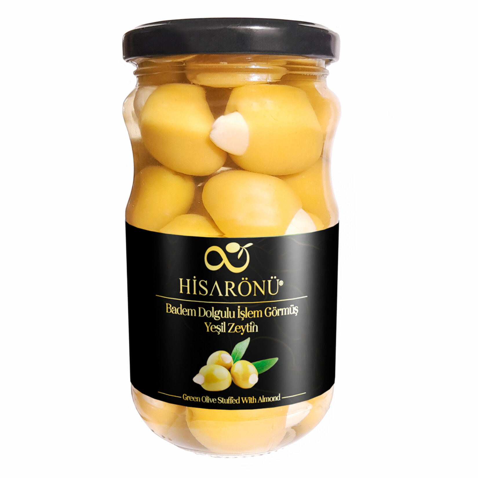Hisarönü Badem Dolgulu Yeşil Zeytin 350 G