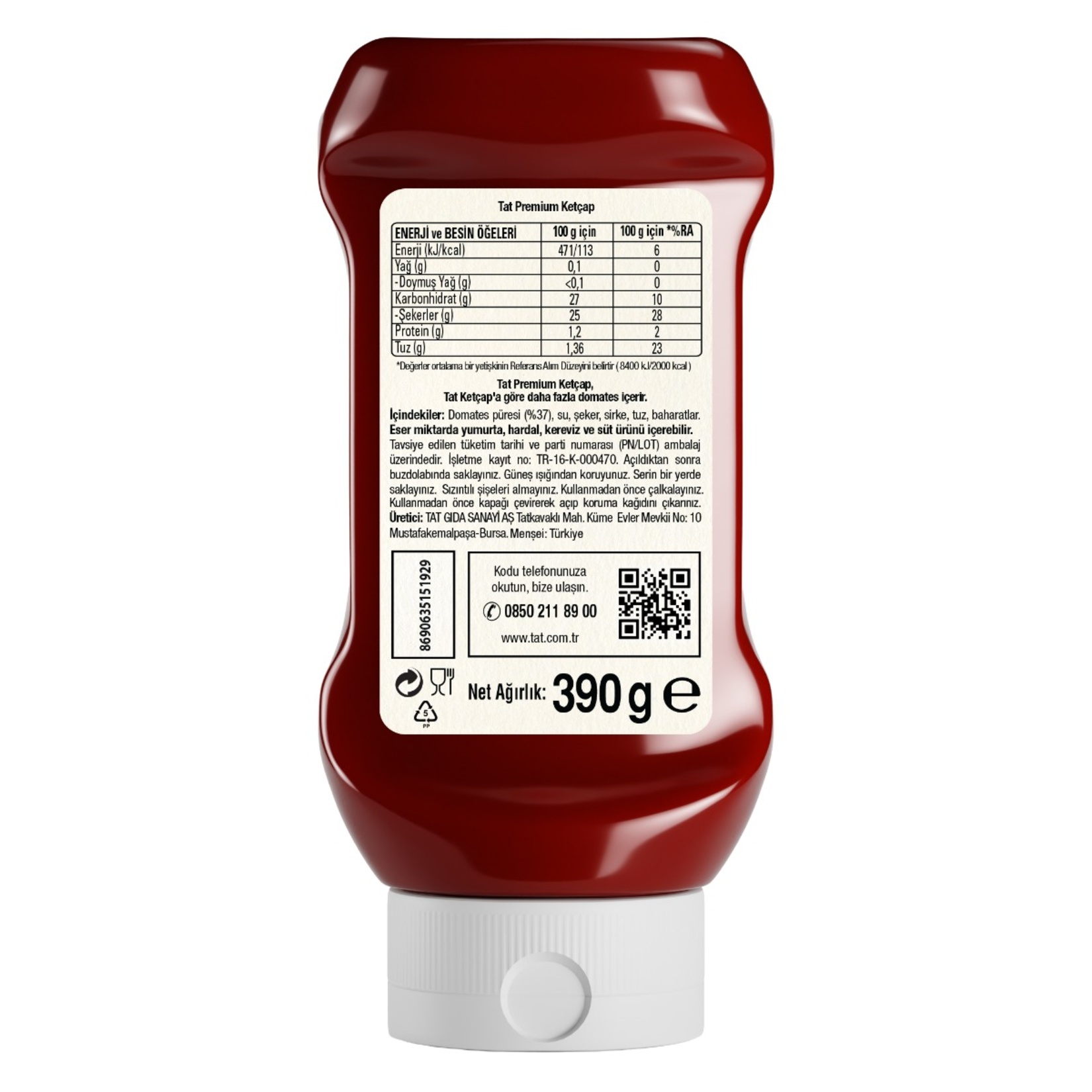 Tat Premium Ketçap 390 G - Görsel 2