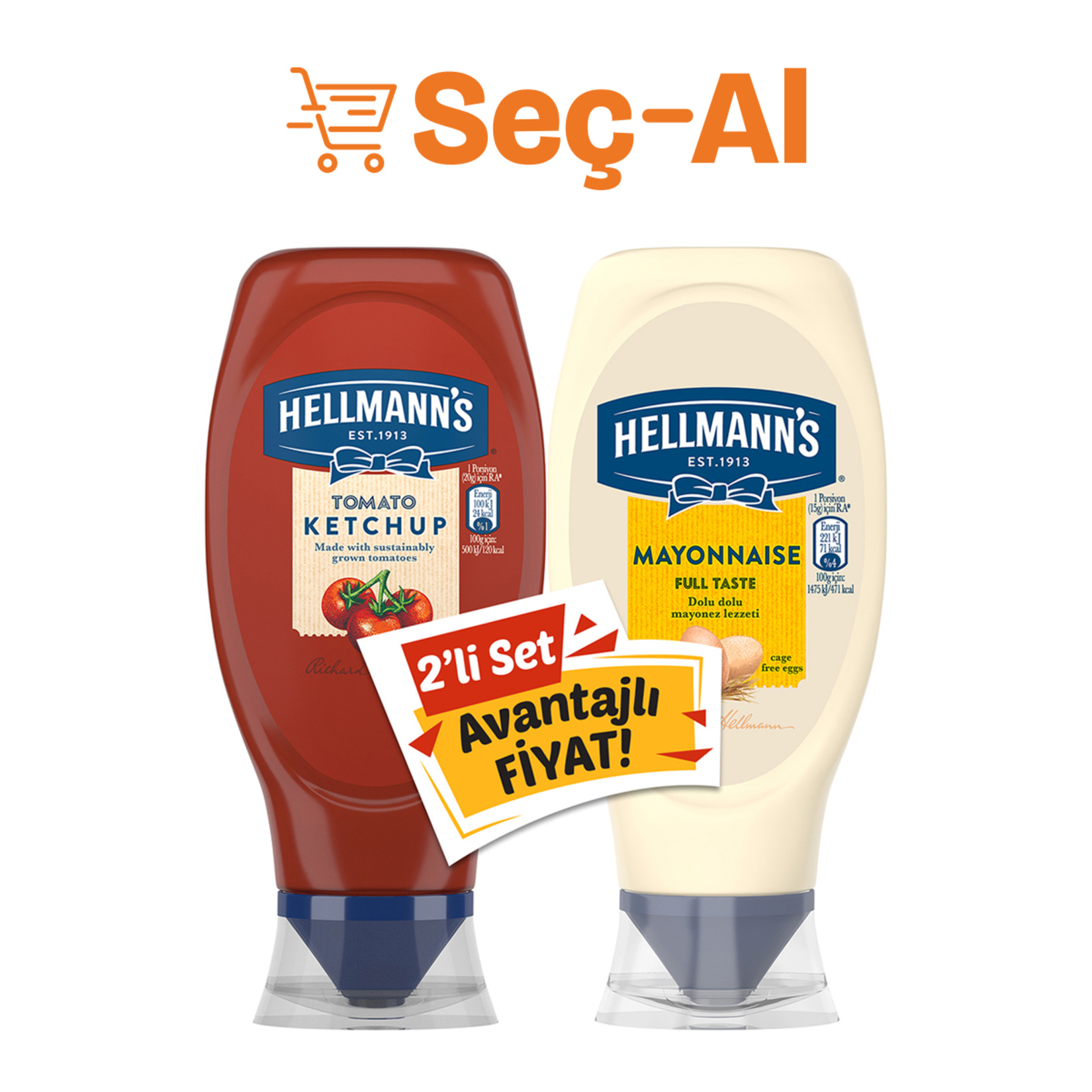 Hellmann's İkili Set Ketçap 460 G + Mayonez 385 G - Görsel 1