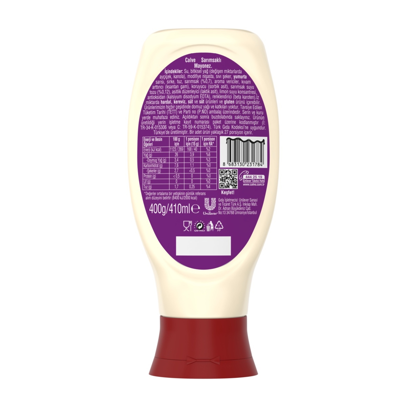 Calve Sarımsaklı Mayonez 400 G - Görsel 2