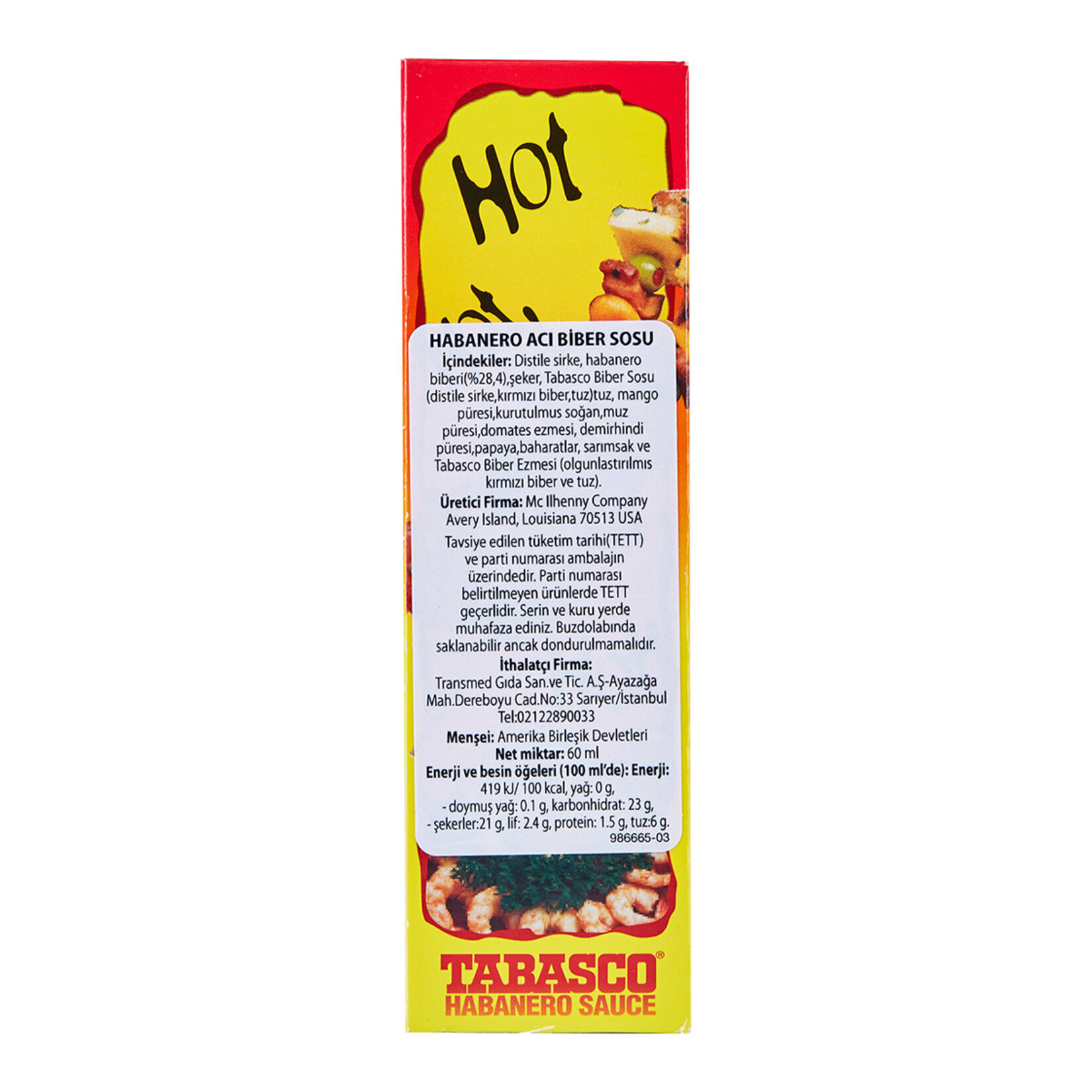 Tabasco Habanero Acı Biber Sosu 60 Ml - Görsel 2