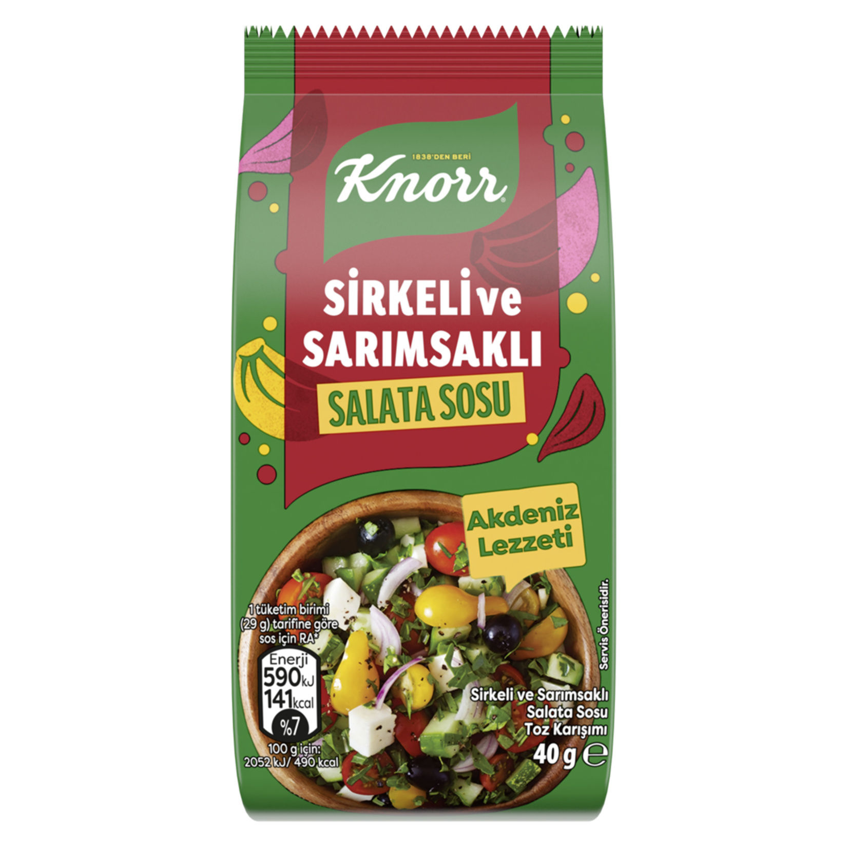 Knorr Sirkeli ve Sarımsaklı Salata Sosu 40 G - Görsel 1
