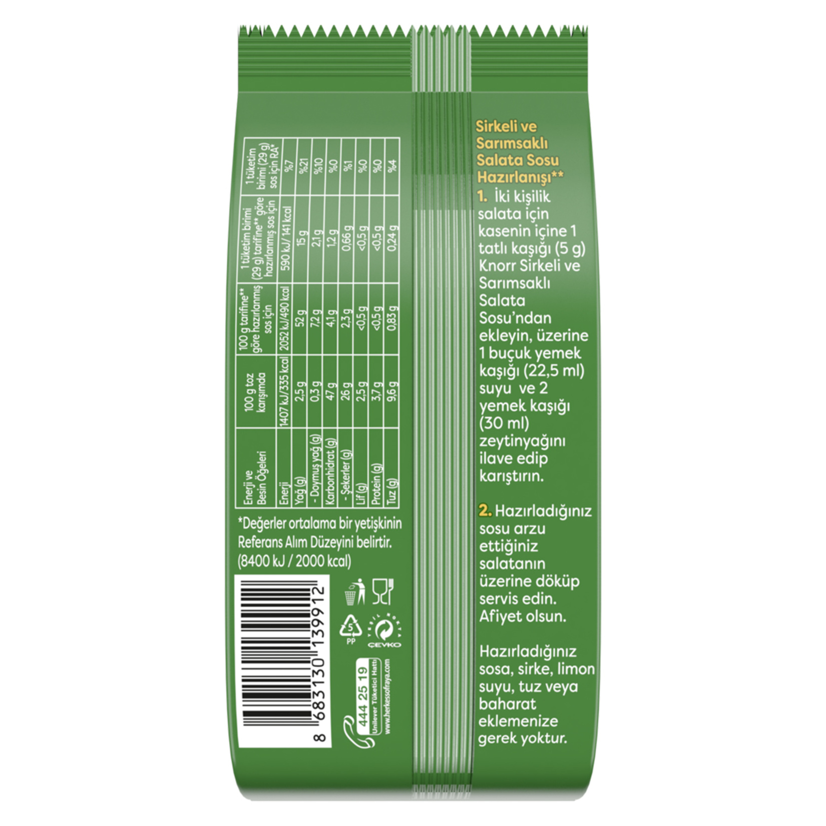 Knorr Sirkeli ve Sarımsaklı Salata Sosu 40 G - Görsel 2