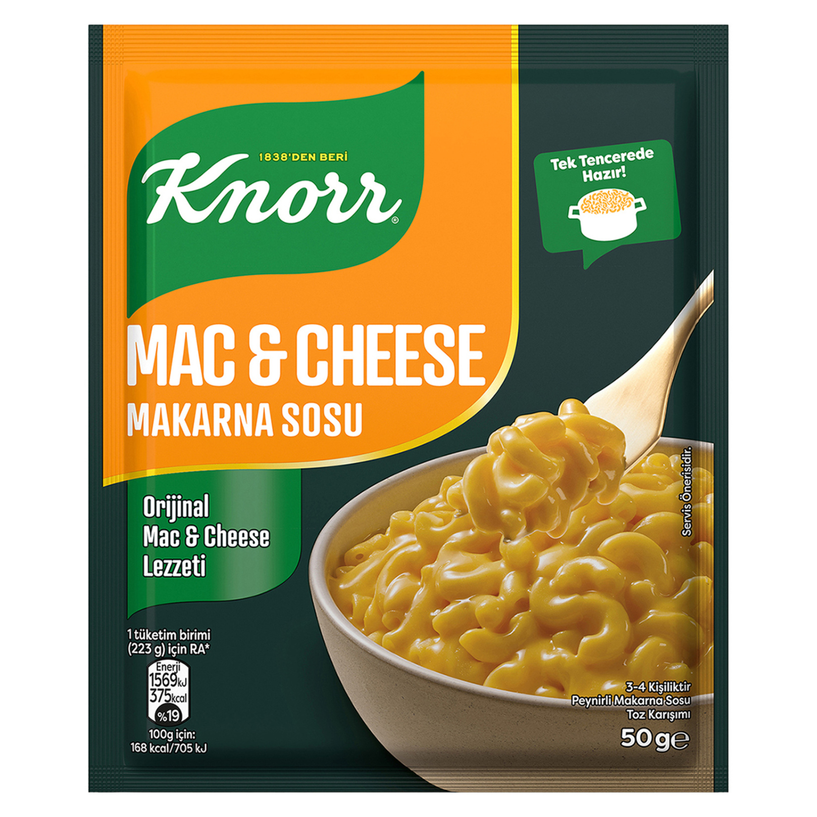 Knorr Mac & Cheese Makarna Sosu 50 G - Görsel 1