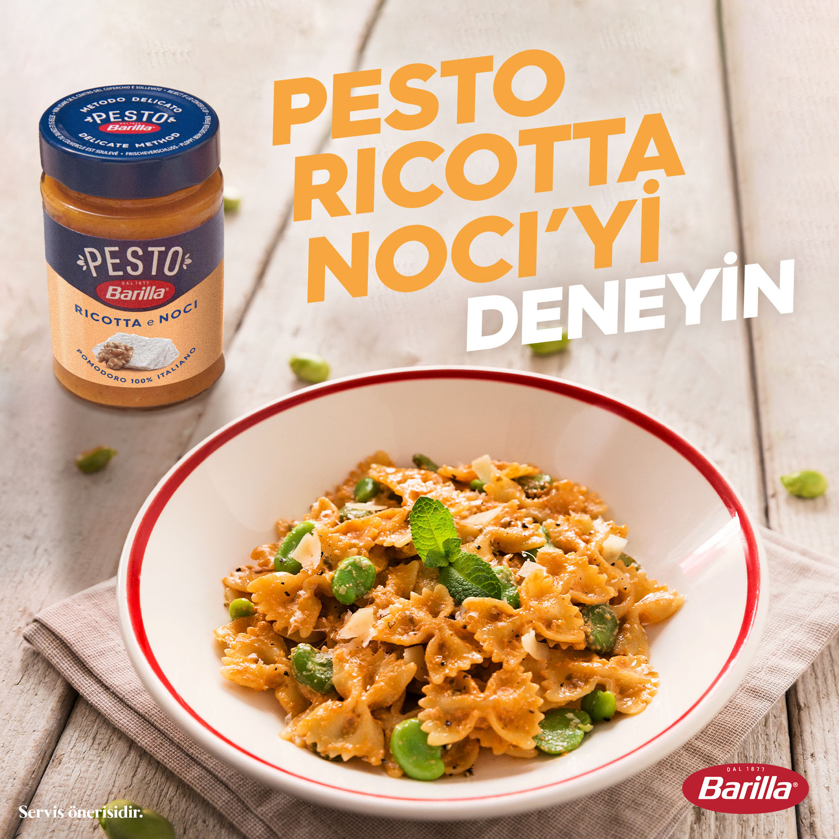Barilla Cevizli Pesto Makarna Sosu (Pesto Ricotta e Noci) 190 G - Görsel 3