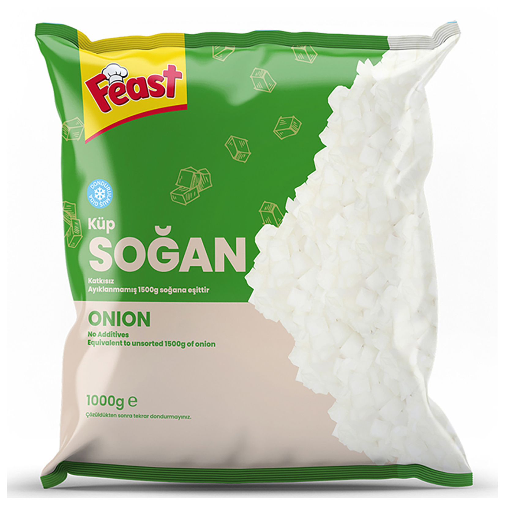 Feast Dondurulmuş Küp Soğan 1 Kg