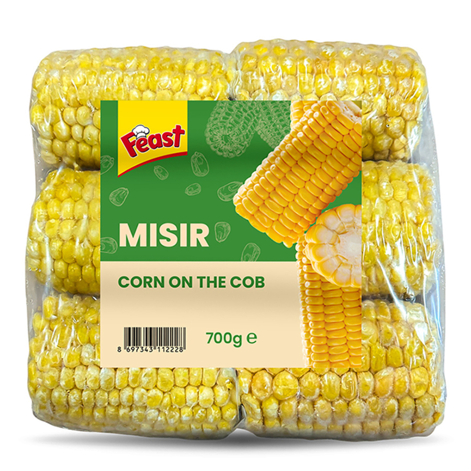 Feast Dondurulmuş Tatlı Koçan Mısır (Corn Cob) 700 G