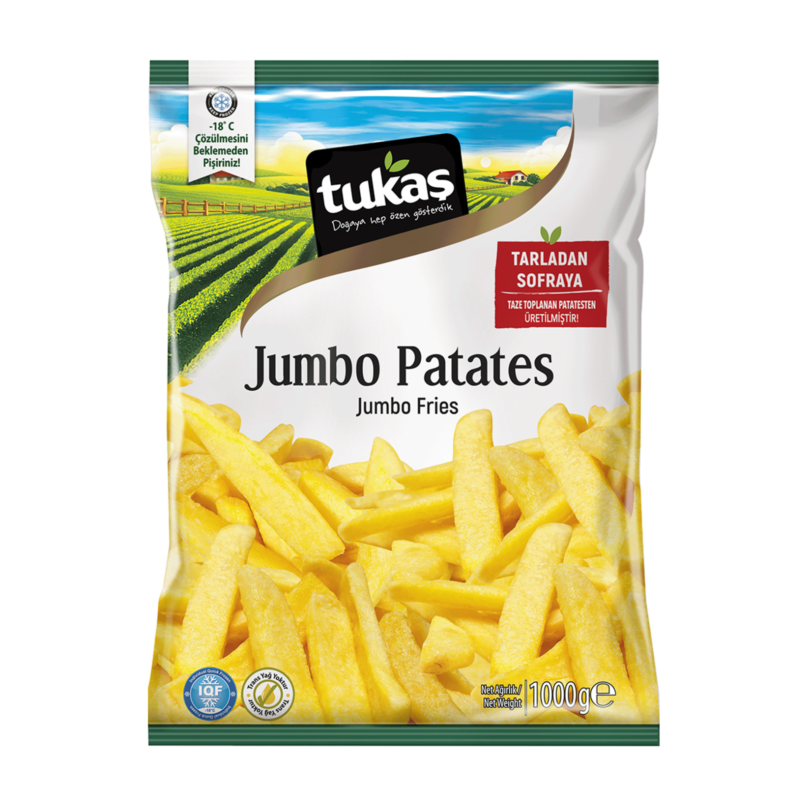 Tukaş Dondurulmuş Jumbo Patates 1 Kg