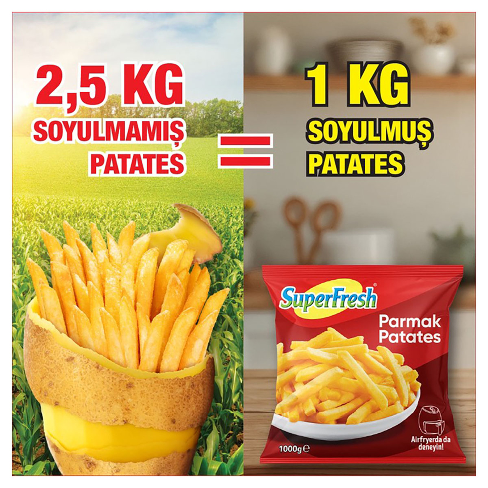 SuperFresh Parmak Patates 1 Kg - Görsel 3
