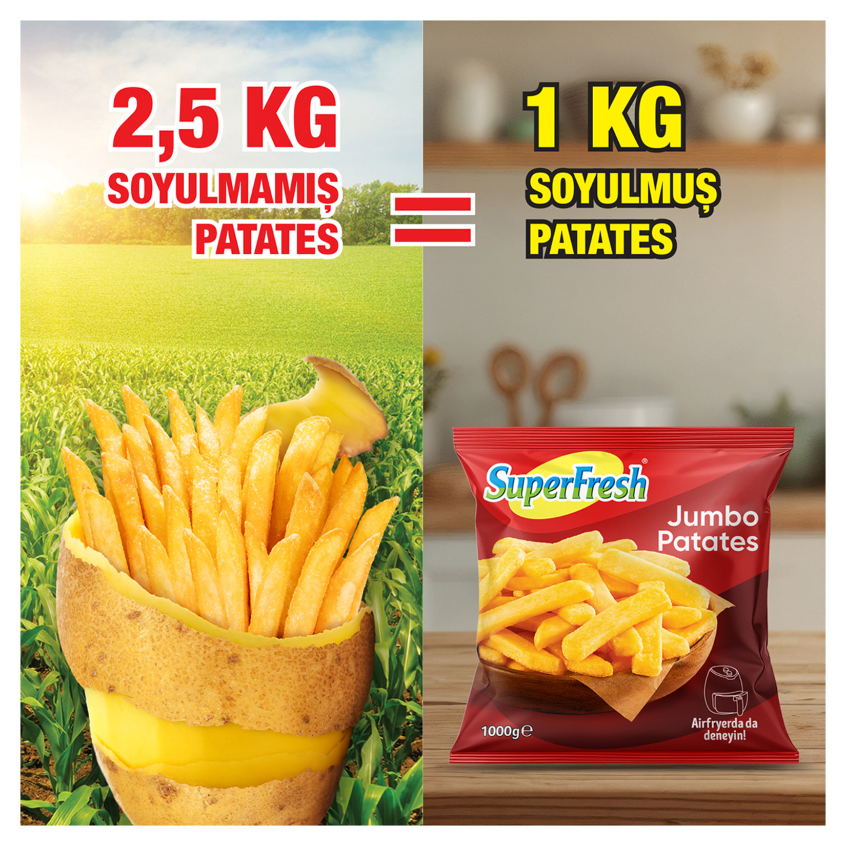 Superfresh Jumbo Patates 1 Kg - Görsel 3