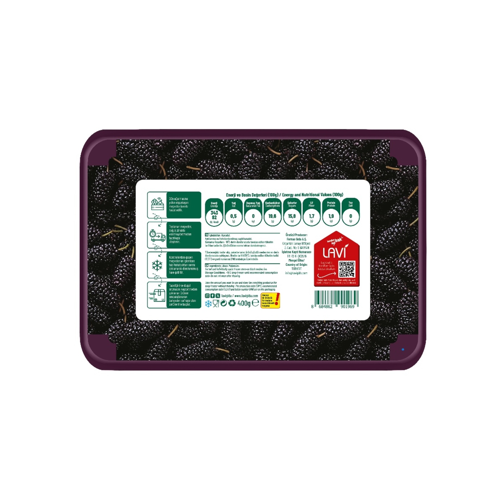 Lavi Karadut 400 G - Görsel 2