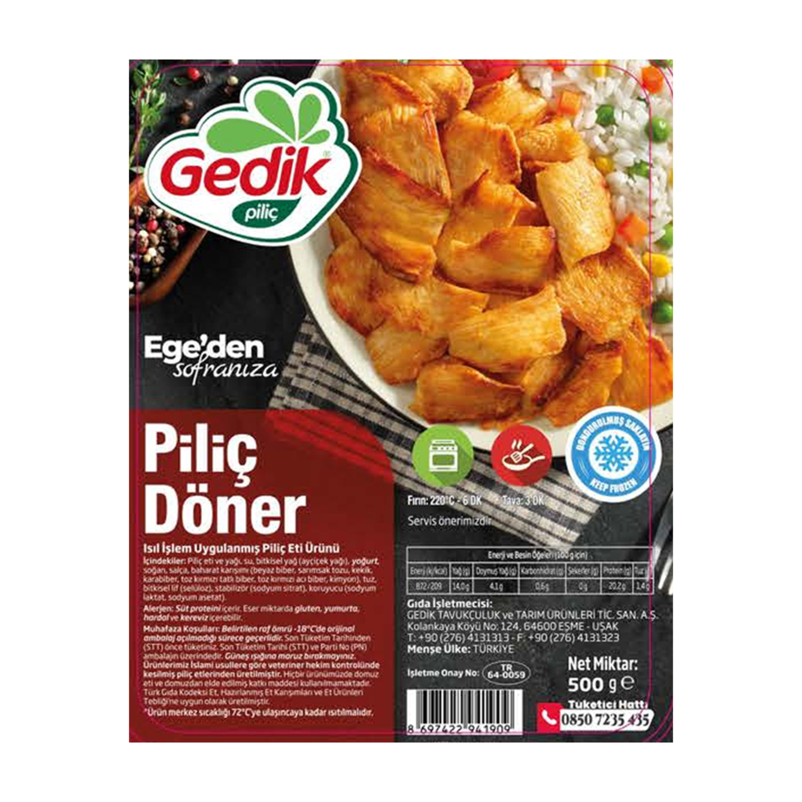 Gedik Piliç Yaprak Döner 500 G