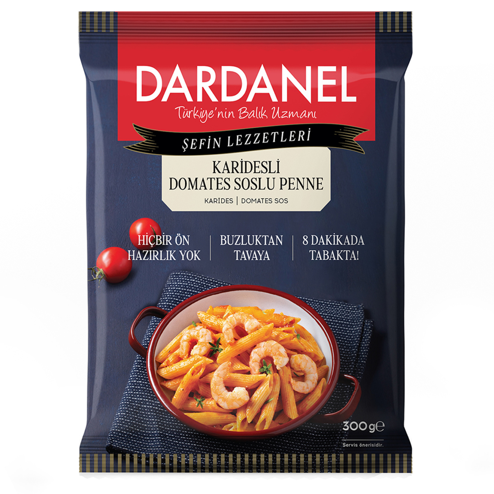 Dardanel Kolay Pişir Karidesli Domates Soslu Penne 300G - Görsel 1
