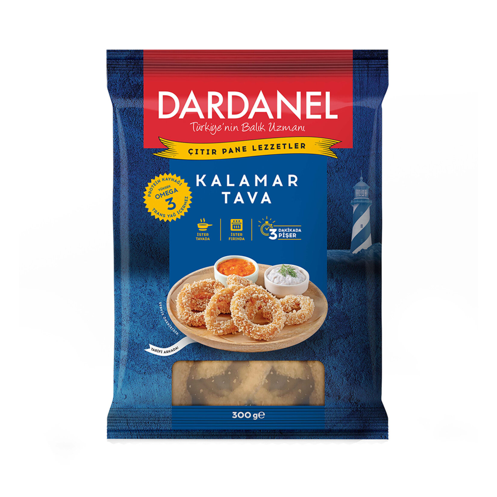 Dardanel Kaplanmış Halka Kalamar 300 G - Görsel 1