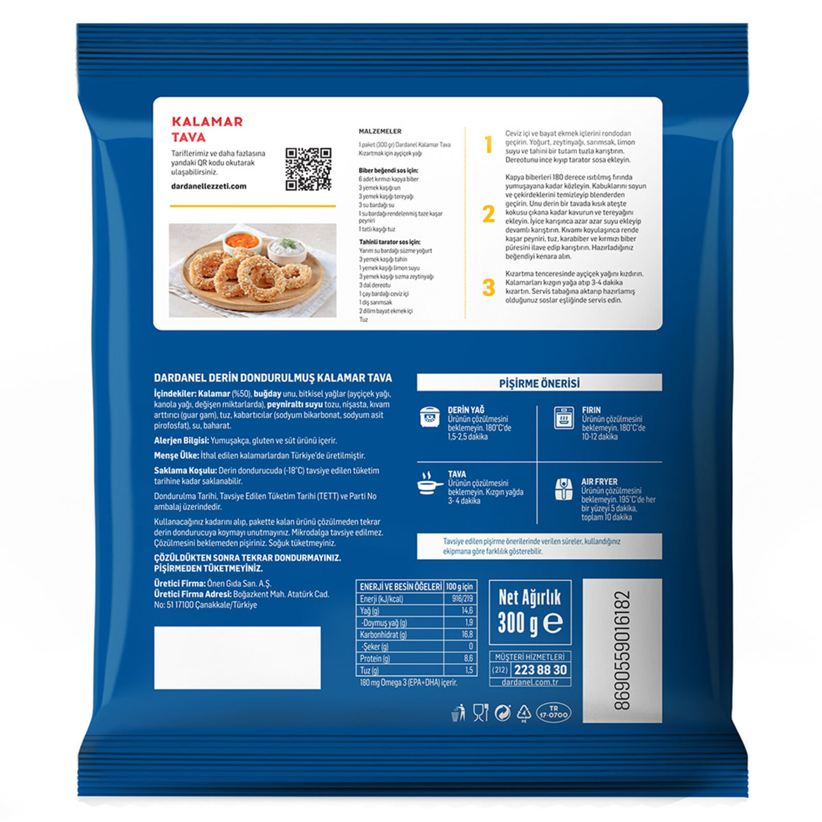 Dardanel Kaplanmış Halka Kalamar 300 G - Görsel 2