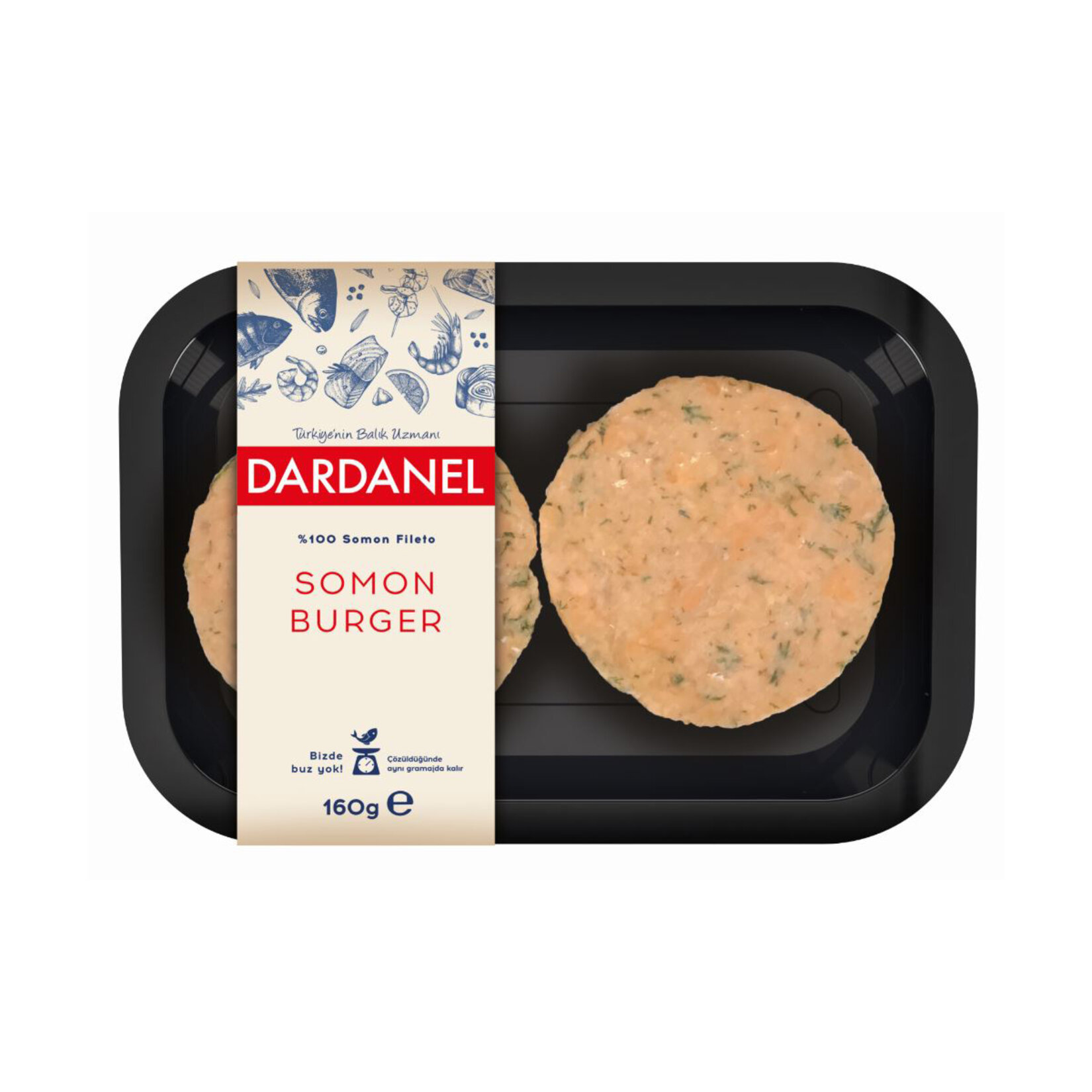 Dardanel Dondurulmuş Somon Burger 160 G