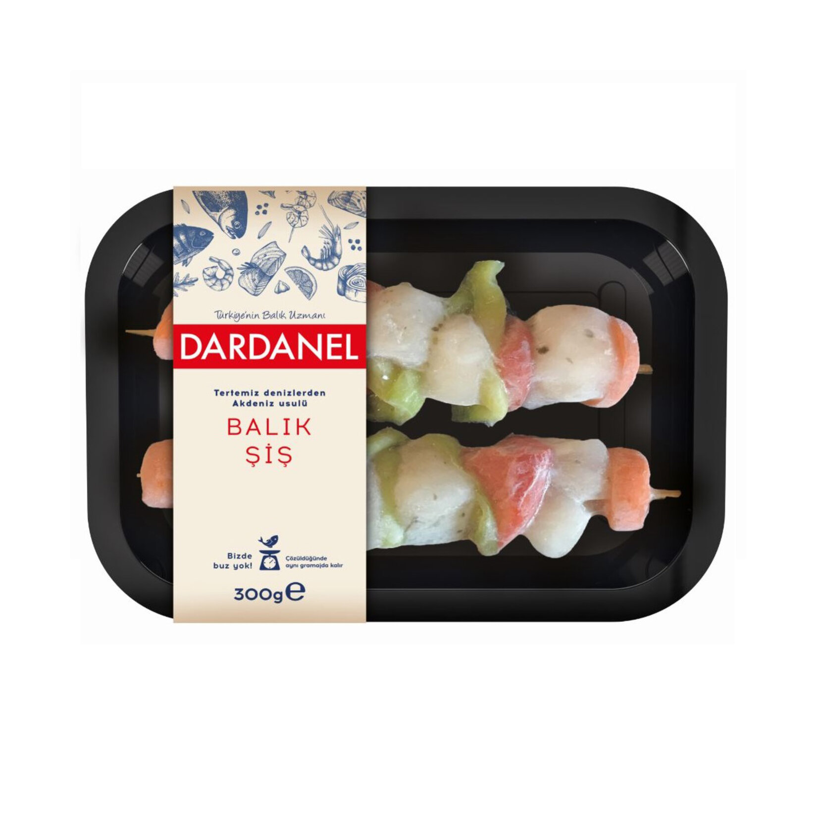 Dardanel Dondurulmuş Balık Şiş 300 G
