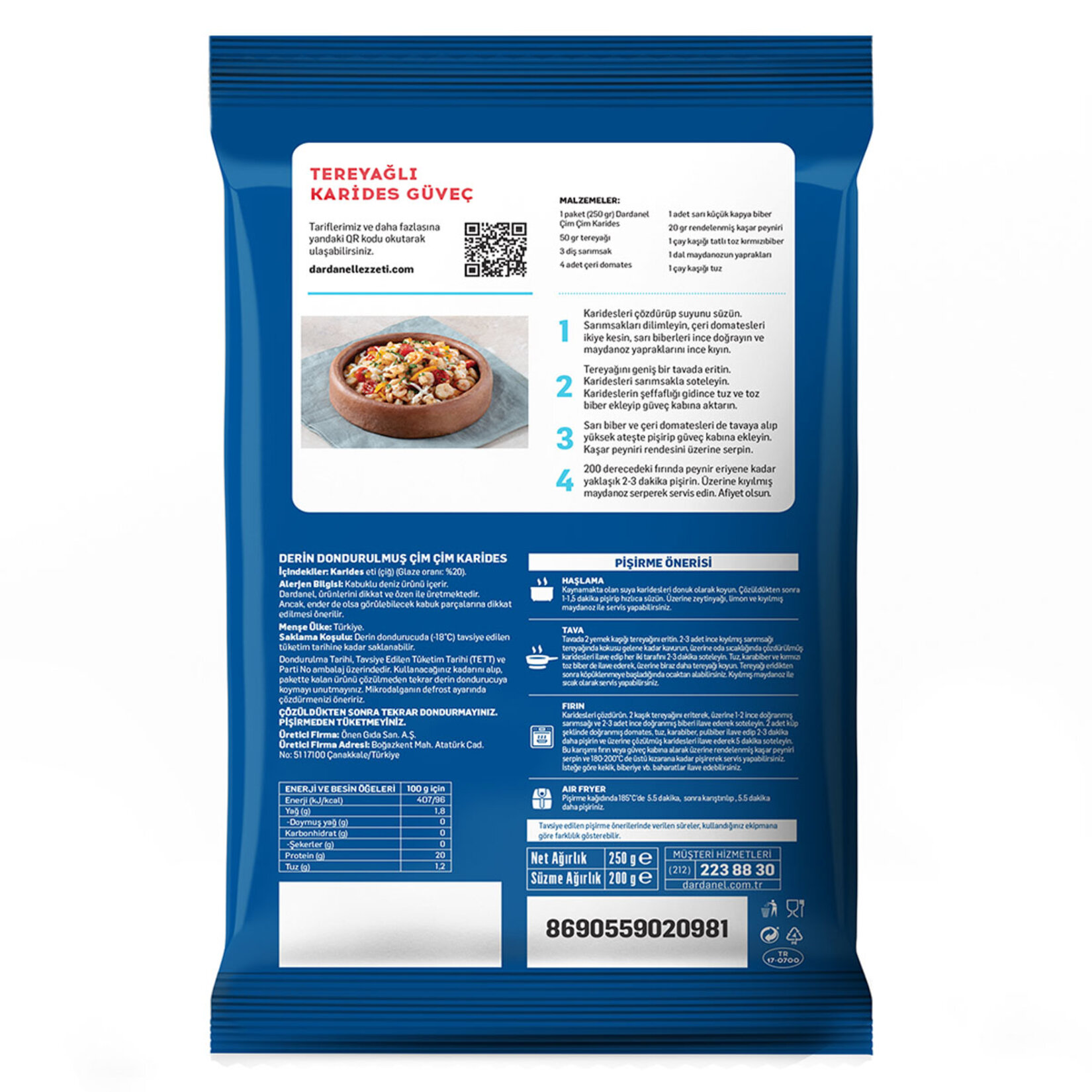 Dardanel Çim Çim Karides 250 G - Görsel 2