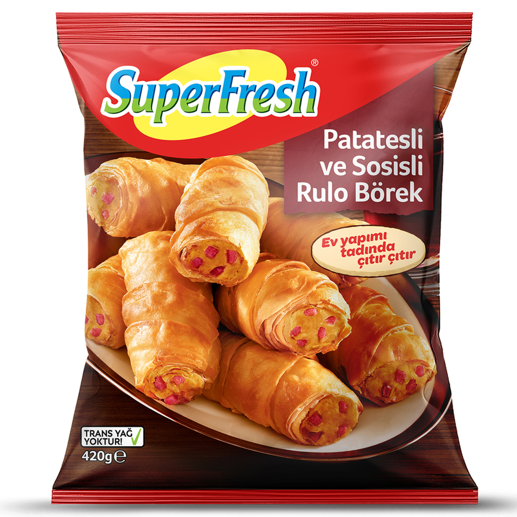 SuperFresh Patatesli ve Sosisli Rulo Börek 420 G - Görsel 1