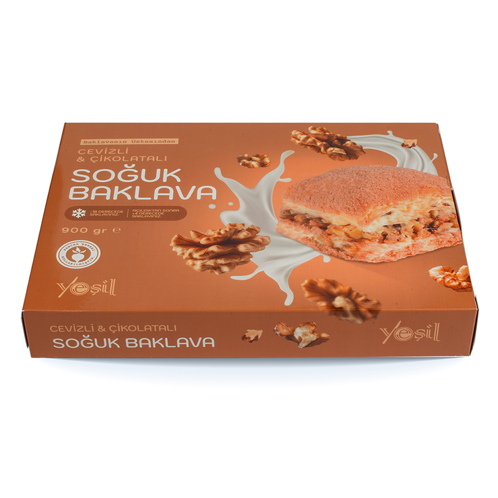 Yeşil Çikolatalı Cevizli Soğuk Baklava 900 G