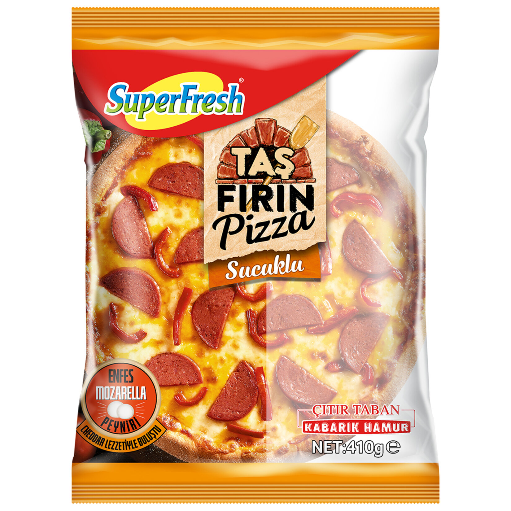 Superfresh Taşfırın Pizza Sucuklu 410 G