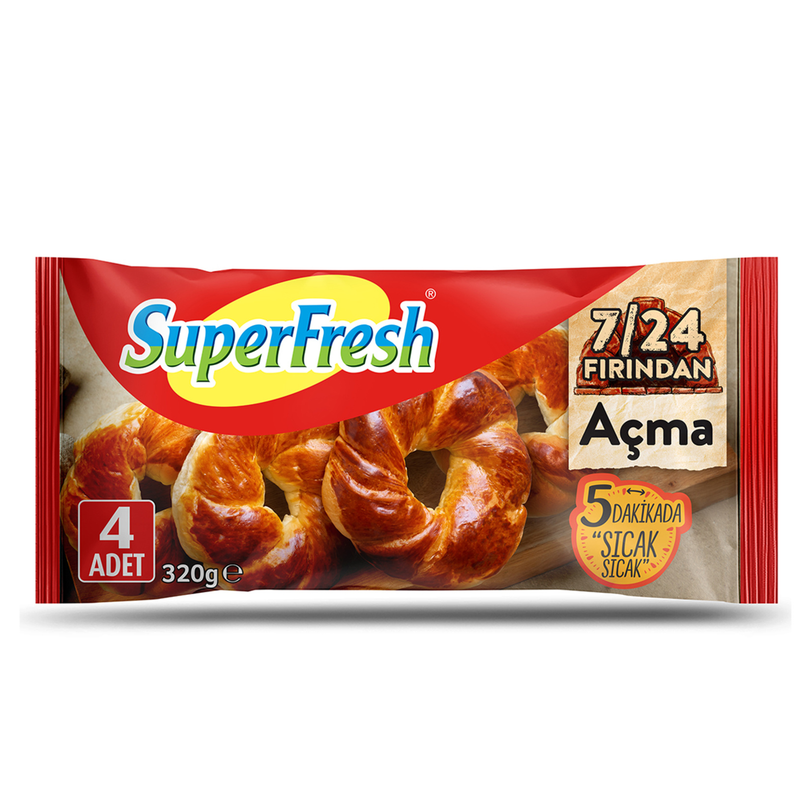 SuperFresh 7/24 Fırından Sade Açma 320 G - Görsel 1