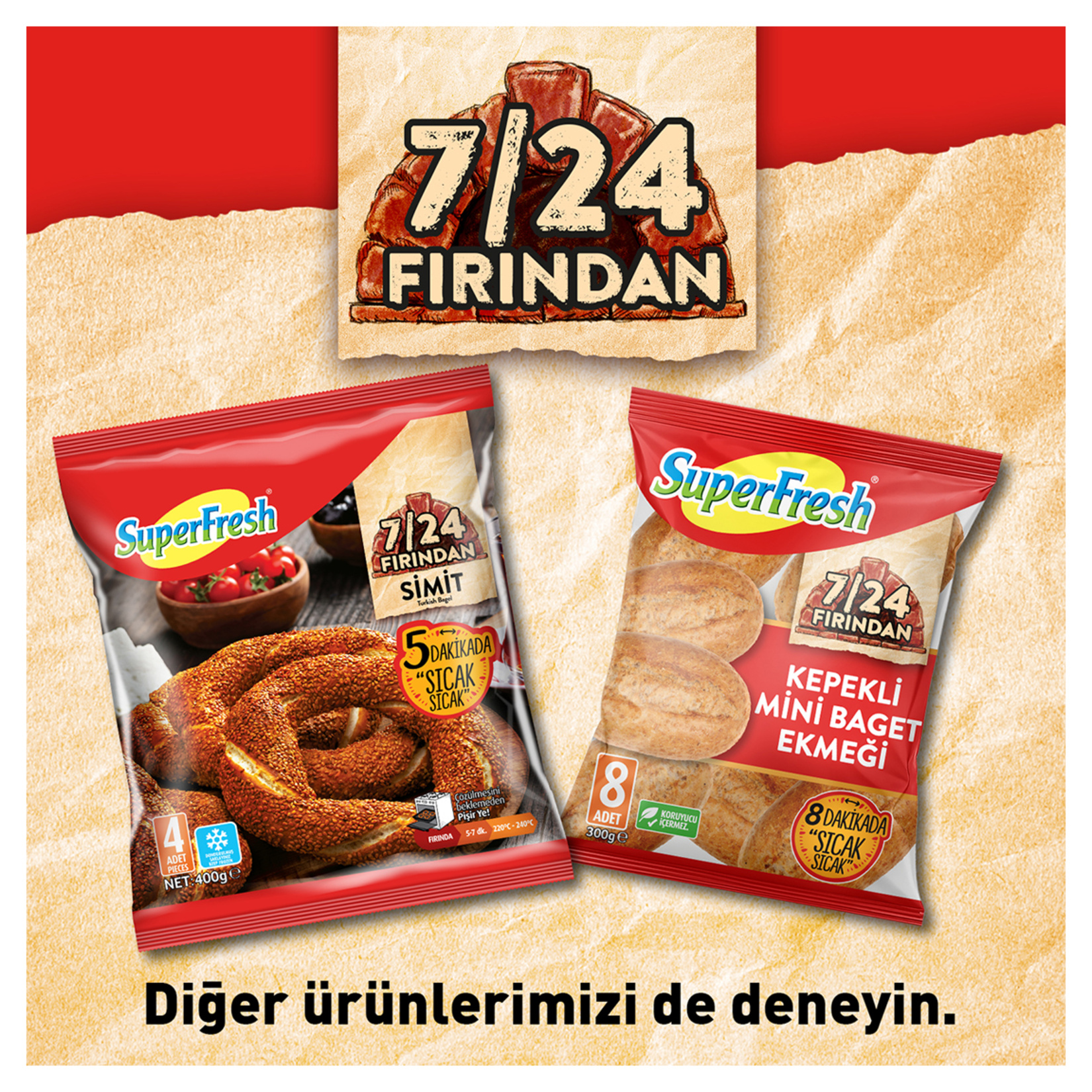SuperFresh 7/24 Fırından Sade Açma 320 G - Görsel 2