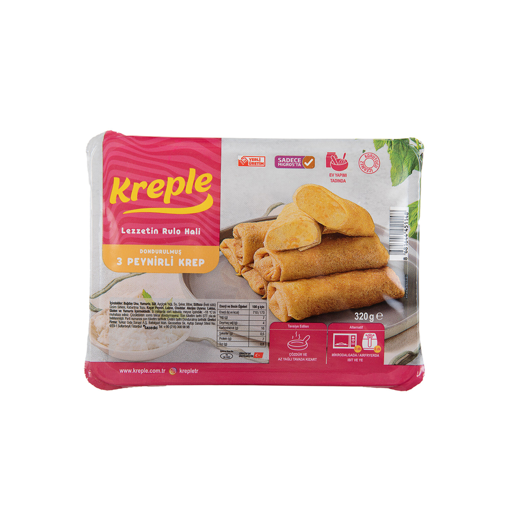 Kreple 3 Peynirli Krep 320 G