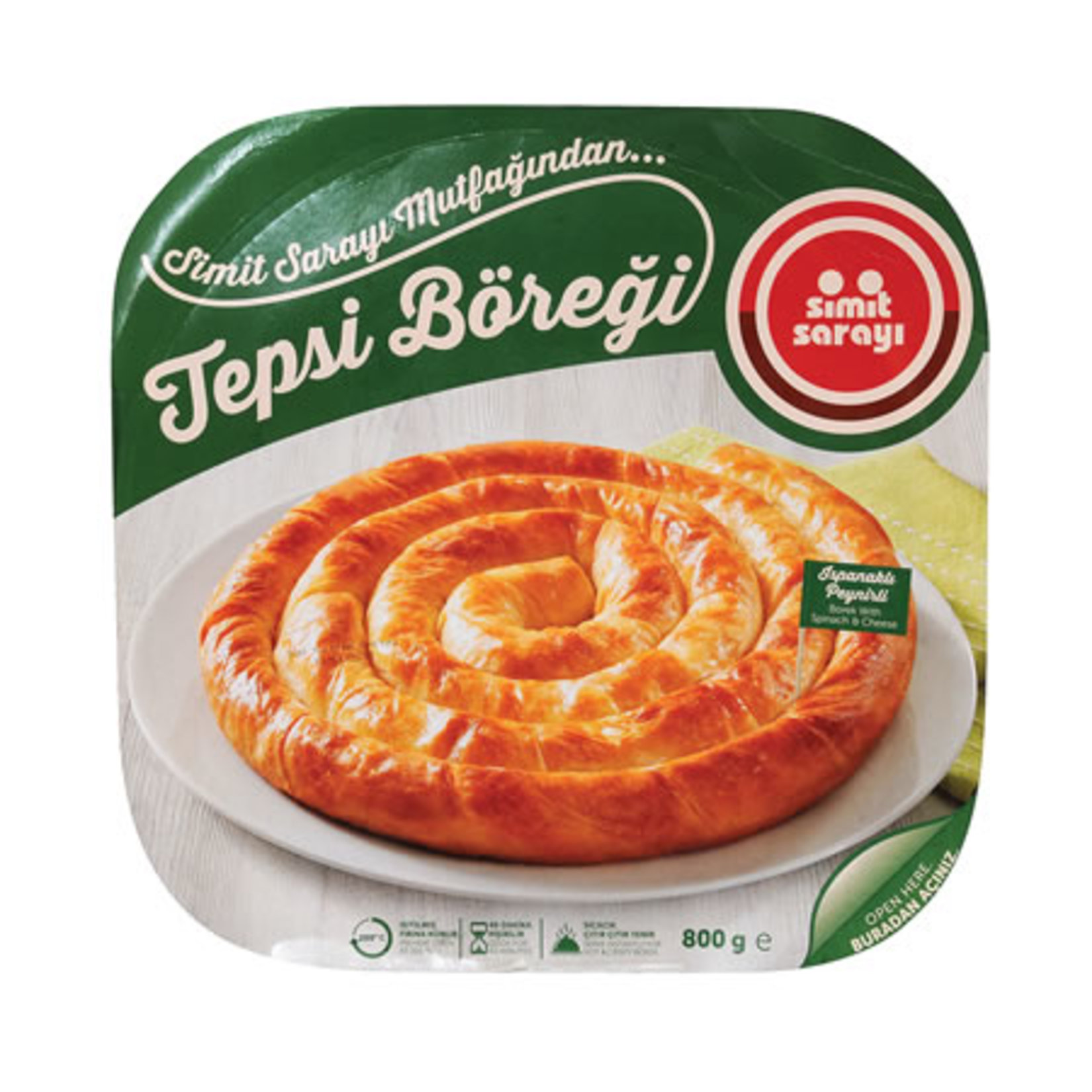 Simit Sarayı Ispanaklı Peynirli Tepsi Böreği 800 G
