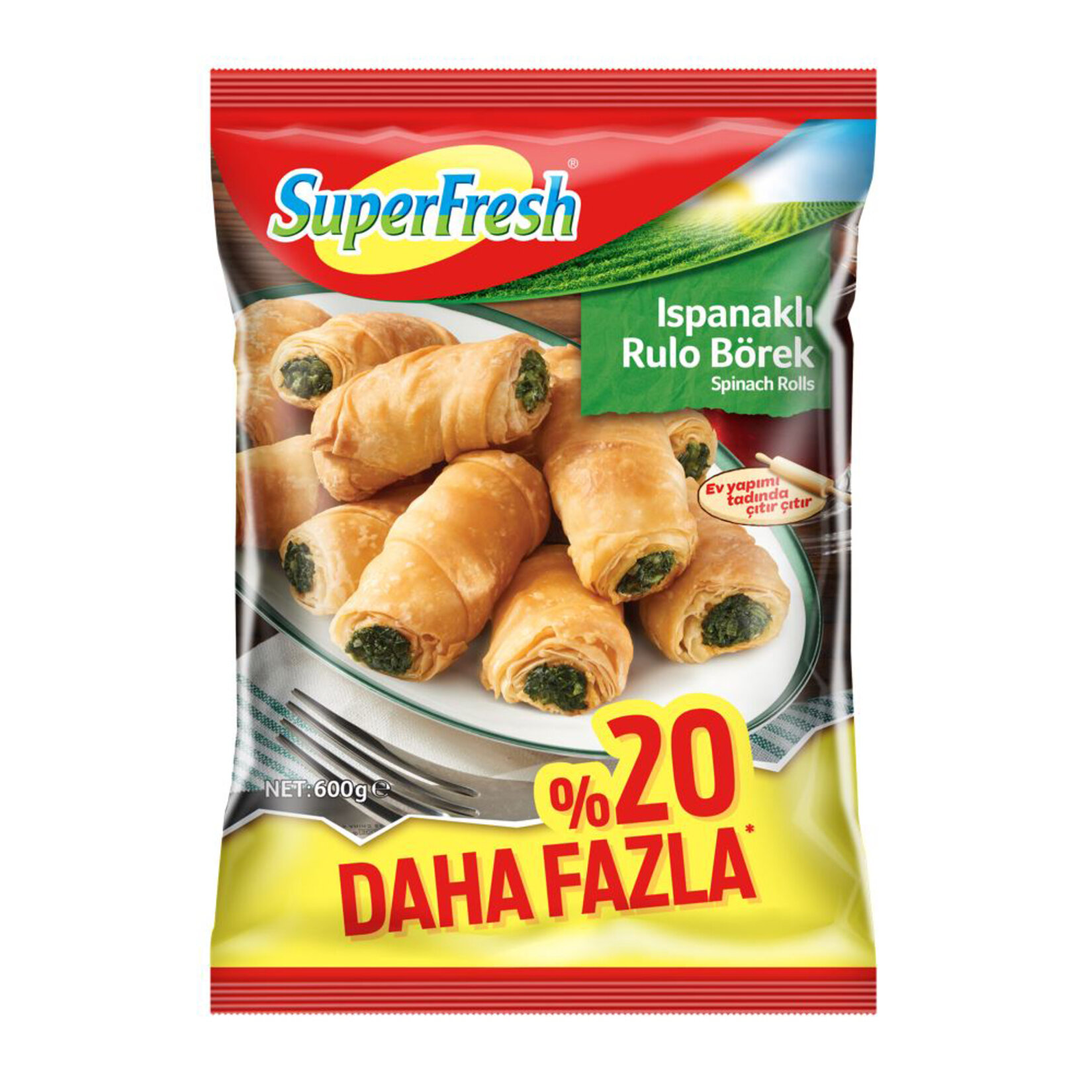 Superfresh Ispanaklı Rulo Börek 600 G