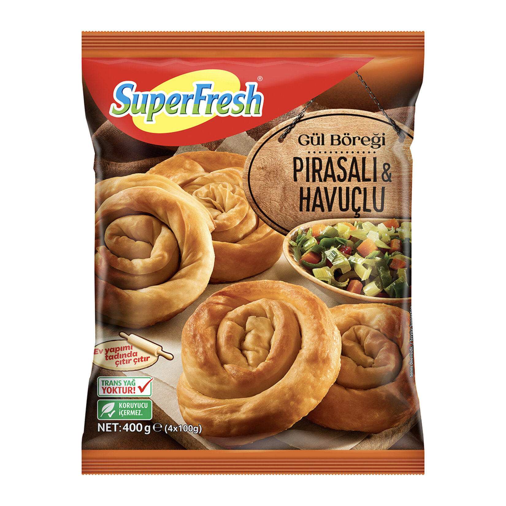 Superfresh Pırasalı Havuçlu Gül Böreği 400 G