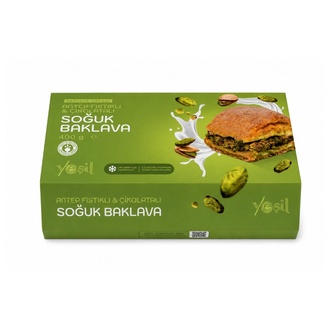 Yeşil Fıstıklı Çikolatalı Soğuk Baklava 400 G