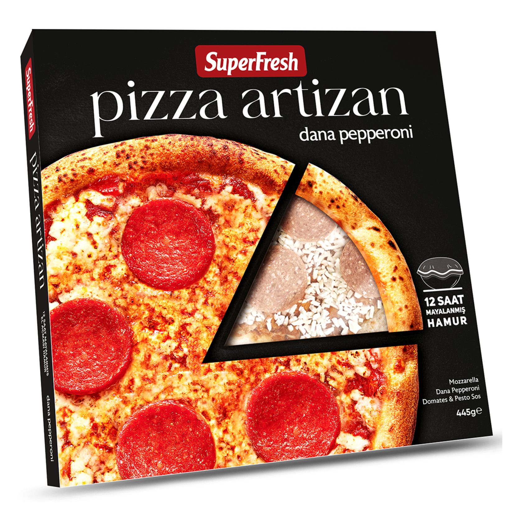Superfresh Pizza Artizan Pepperoni 445 G - Görsel 1