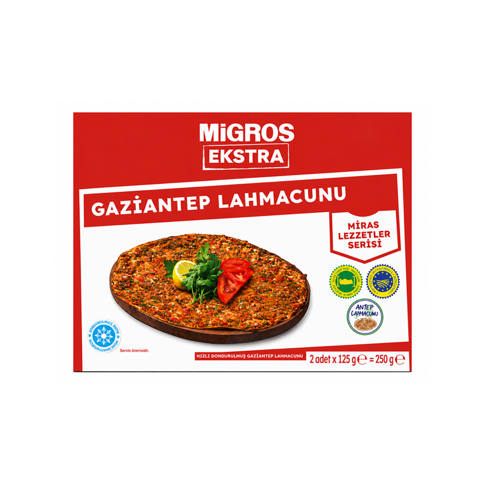Migros Extra Ekstra Hızlı Dondurulmuş Gaziantep Lahmacun 250 G