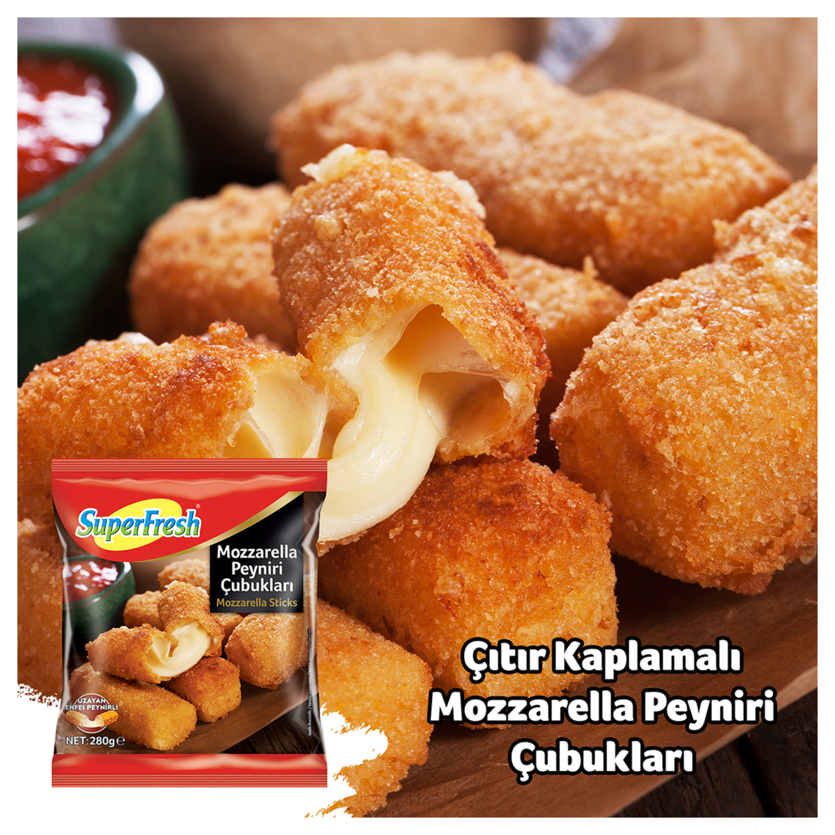 SuperFresh Mozzarella Peyniri Çubukları 280 G - Görsel 2