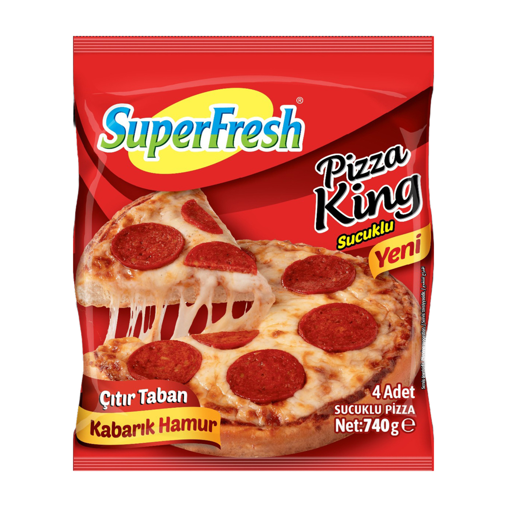 Superfresh Pizza King Sucuklu 4'lü 740 G