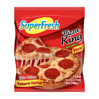 Superfresh Pizza King Sucuklu 4'lü 740 g